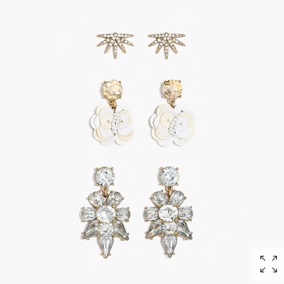 J. Crew Bright Crystal Earring Set - Picture 2 of 4